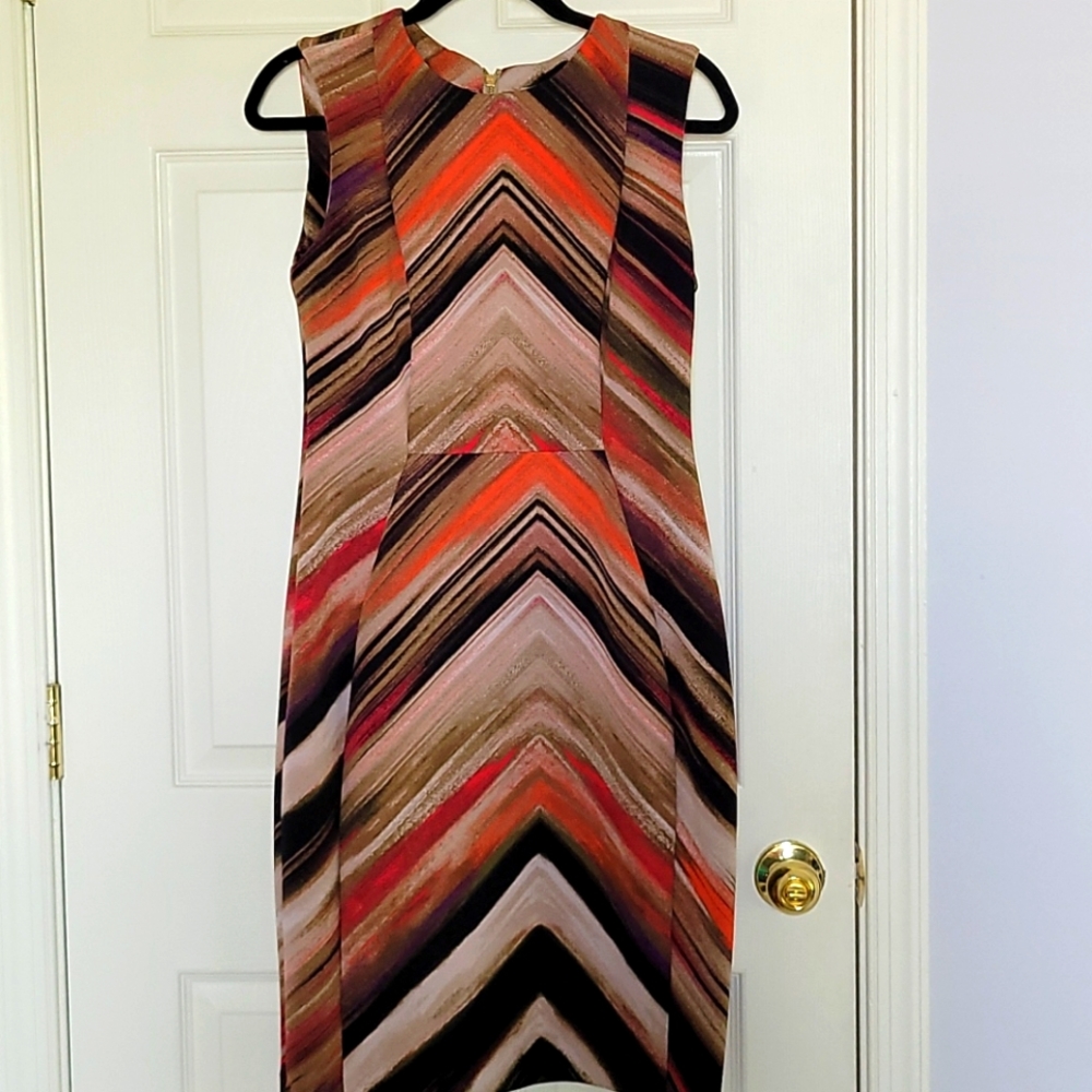Brown sheath dress